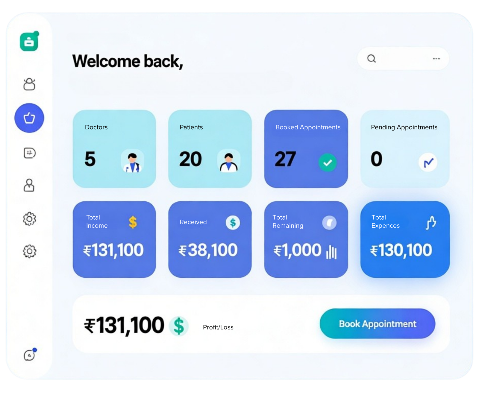 Simply Care Dashboard Mockup